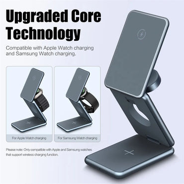 3 in 1 Portable Wireless Charger Stand Dock