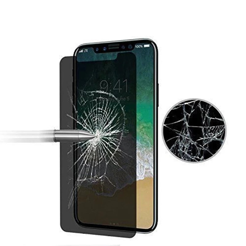 1-2Pcs Anti-spy Tempered Glass for iPhone