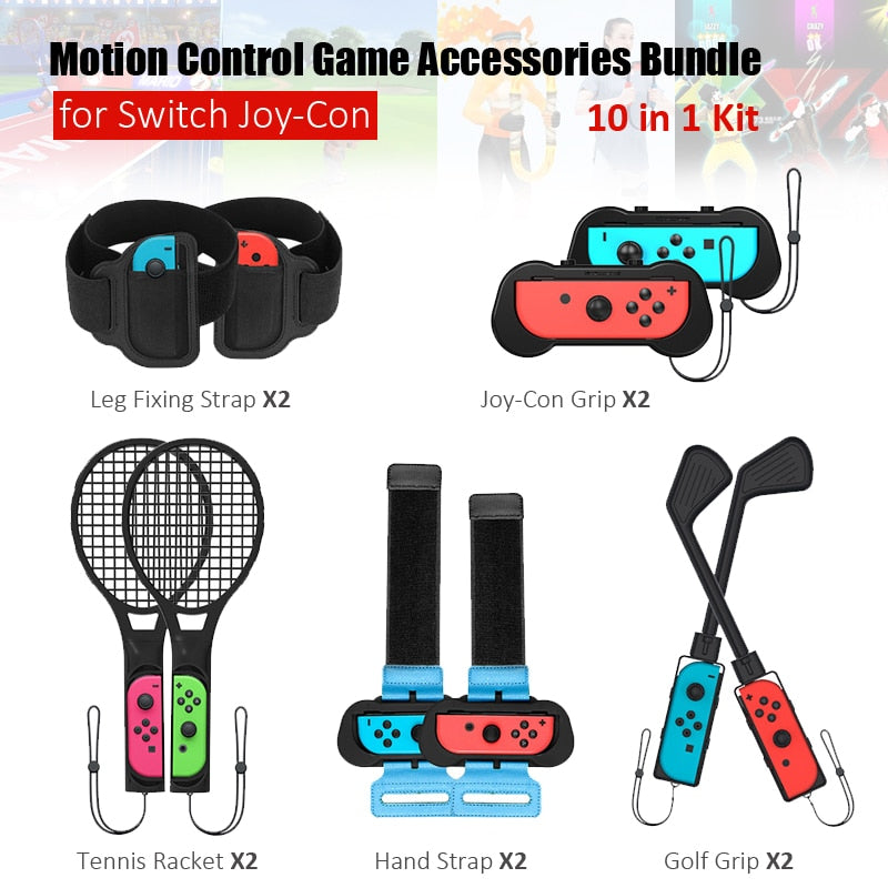 10 in 1 Motion Control Game Accessories for Nintendo Switch