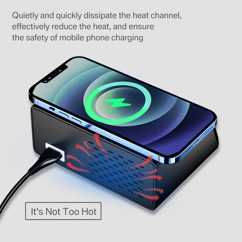 100W 8 Ports USB Quick Charge 3.0 HUB with Wireless Charging Station