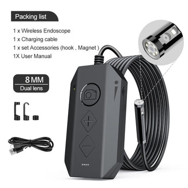 1080P Dual-Lens Wireless Endoscope with  LED