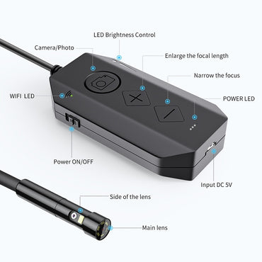 1080P Dual-Lens Wireless Endoscope with  LED