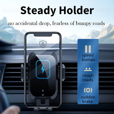 15W Wireless Car Charger Phone Mount