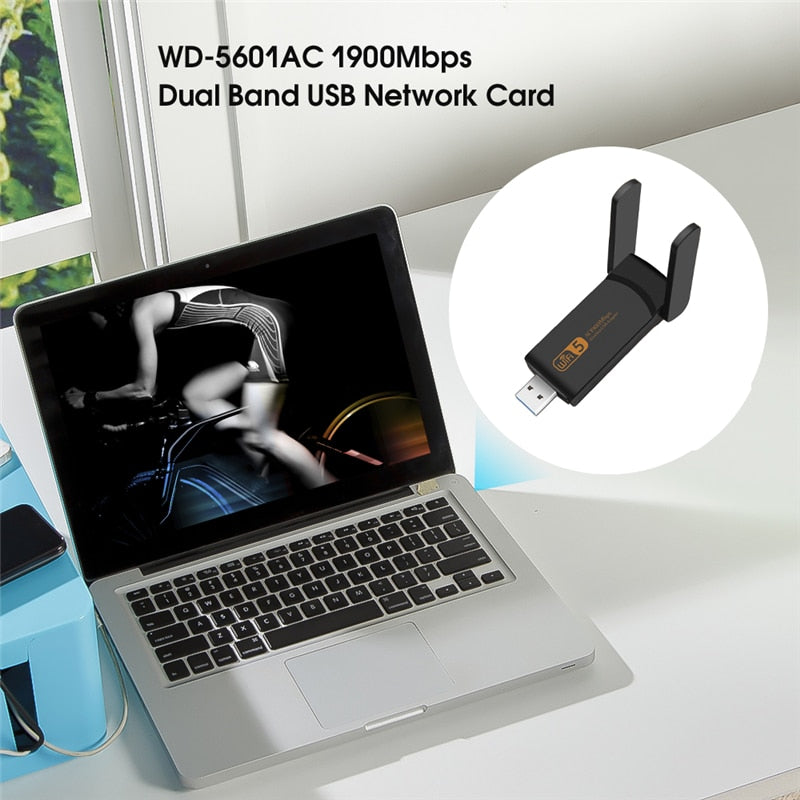 1900Mbps Wireless USB WiFi Adapter Network Card 1200Mbps