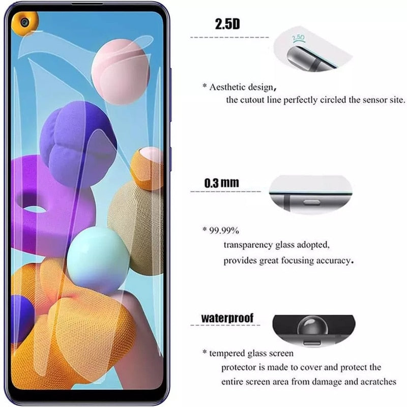 Tempered Glass Screen and Lens Protector for Samsung