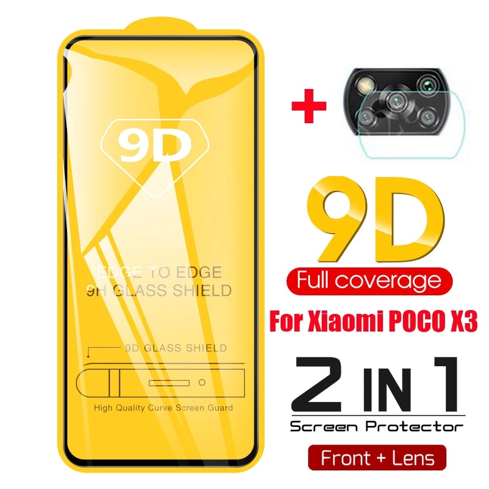 2-in-1 9D Tempered Glass Screen Protector for Redmi