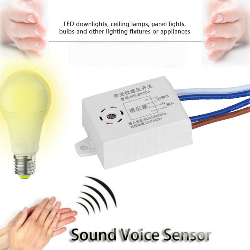 220V Smart Sound Voice Sensor Module Auto ON/OFF