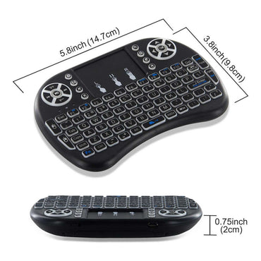 Backlit i8 Mini Wireless Keyboard 2.4ghz