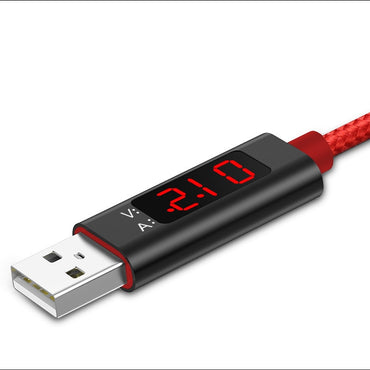 Type C Fast Charging Cable with Voltage and Current Display