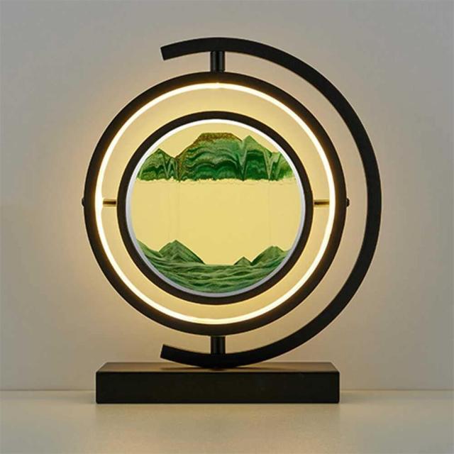 3D Round Hourglass With LED Light
