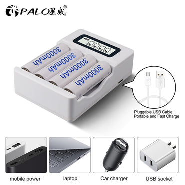 4 Slot Ulrea Fast Battery  Charger For 1.2V AA AAA
