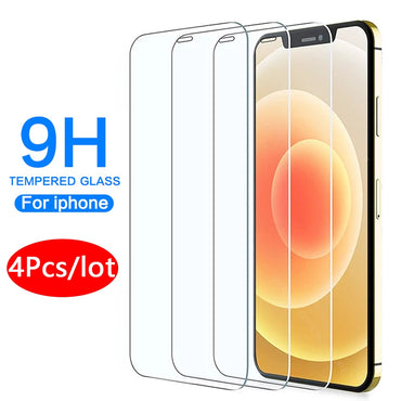 4pcs Tempered Glass Screen Protector For iphone