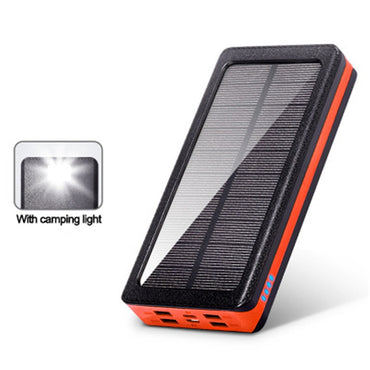 Solar Fast Charge Power Bank with LED Light 80000mAh
