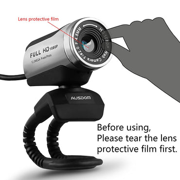 AUSDOM AW615 USB  HD Webcam With Microphone