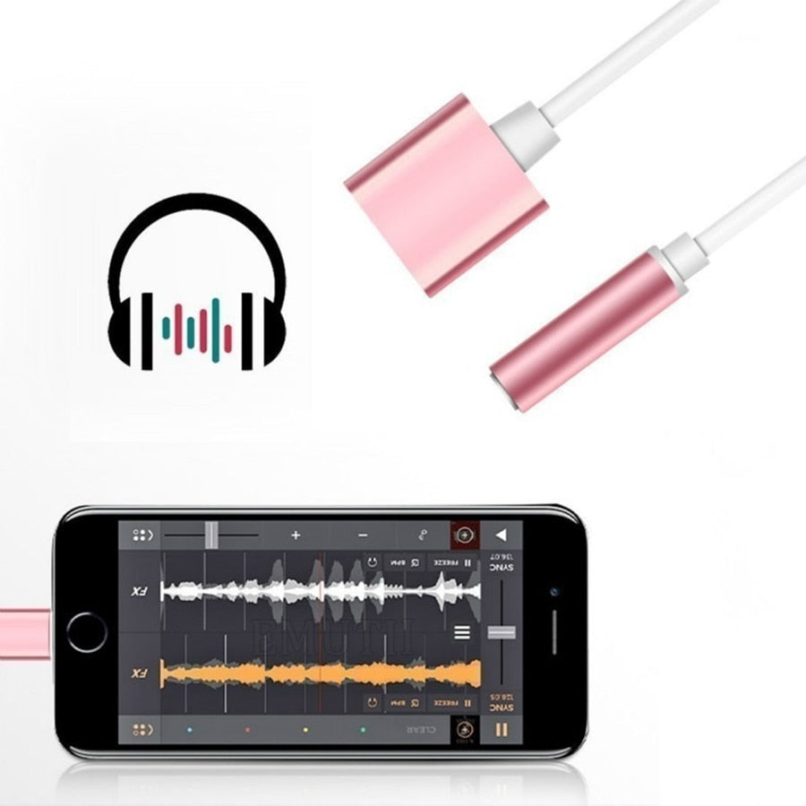 Charging Connector and 3.5mm Headphone Adapter for iPhone