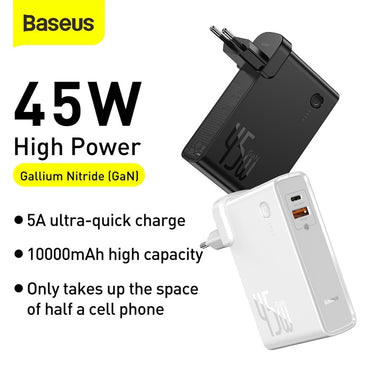 Baseus 2 in 1 Power Bank 10000mAh GaN Charger QC 3.0