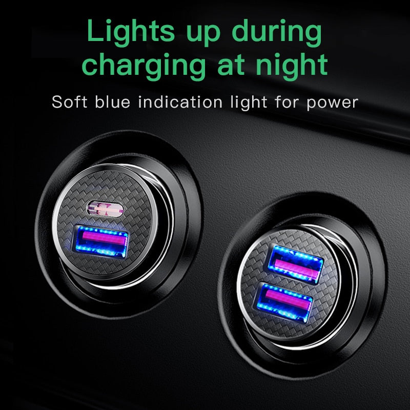 Baseus Car Quick Charger Type c and USB