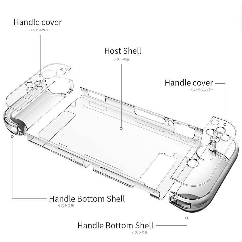 Detachable Transparent Case For Nintendo Switch