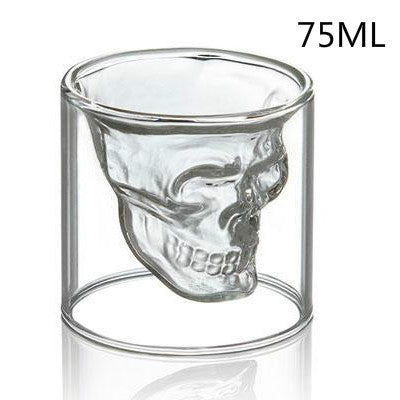 Double-layered Transparent Skull Head Coffee Mug