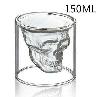 Double-layered Transparent Skull Head Coffee Mug
