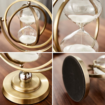 Retro Globe Hourglass 15/30 Minutes