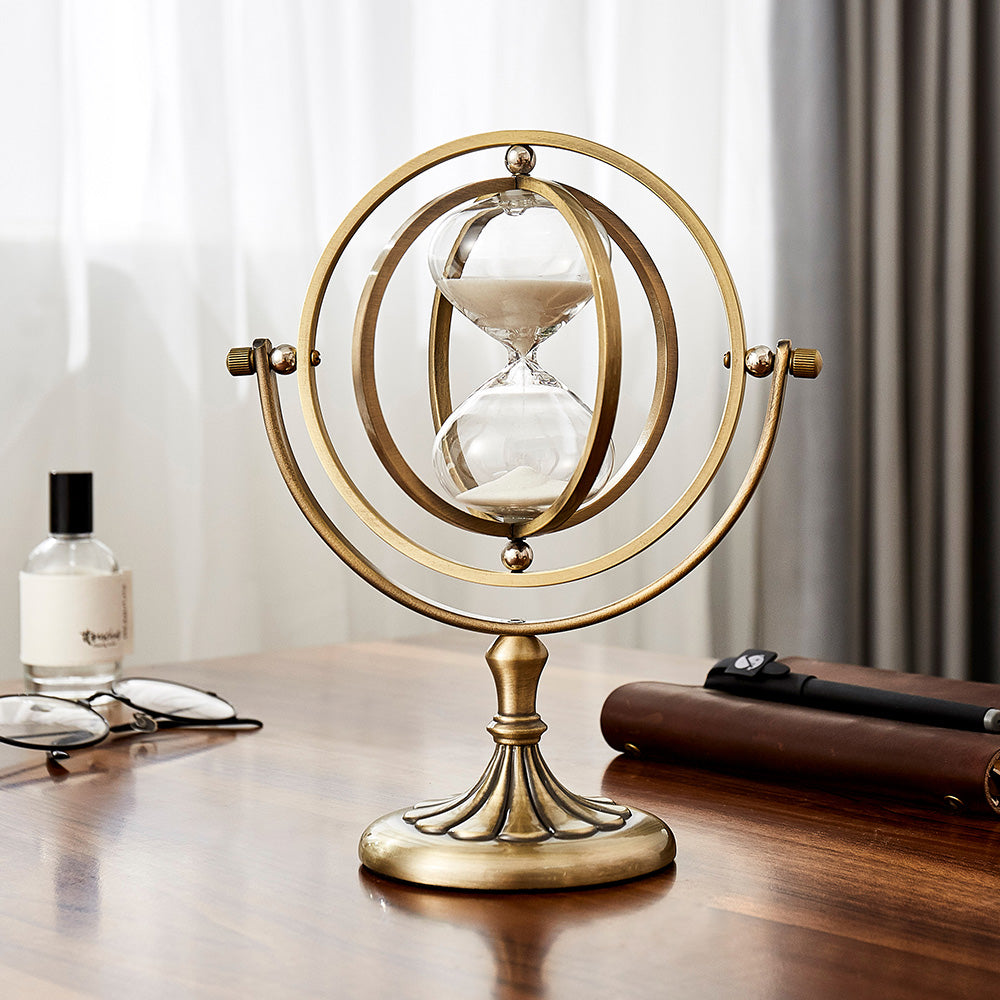 Retro Globe Hourglass 15/30 Minutes