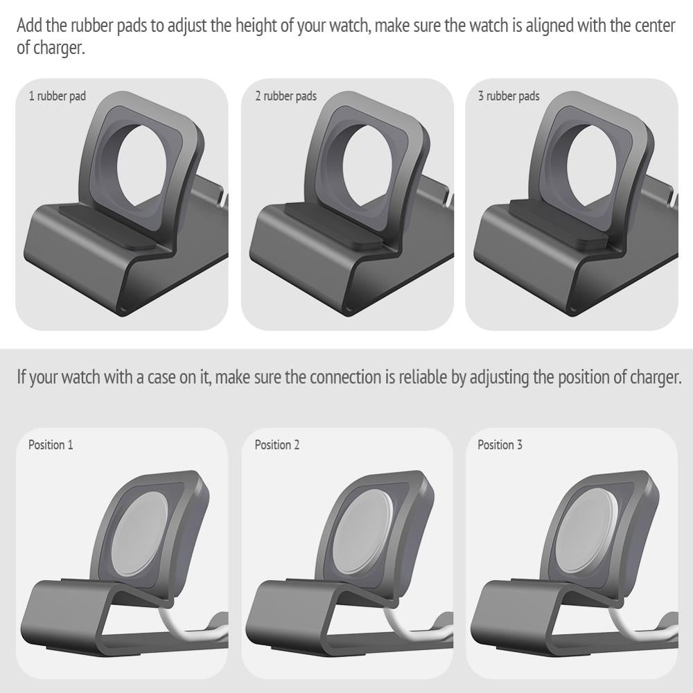 Exquisite Aluminum Silicon Dock Station for Apple Watch