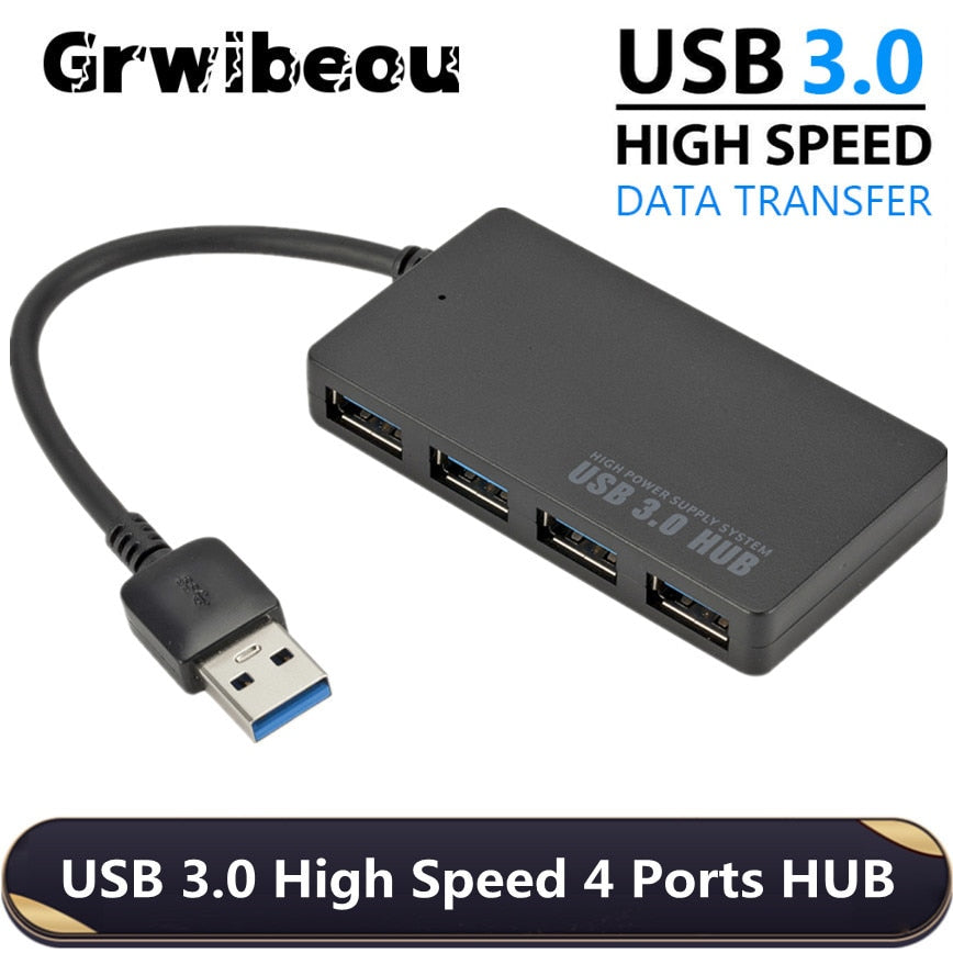 Grwibeou High Speed USB 3.0 HUB Multi Splitter 4 Ports