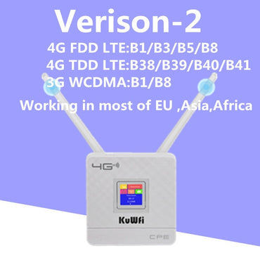 KuWFi 150Mbps 4G Router With SIM Card Support