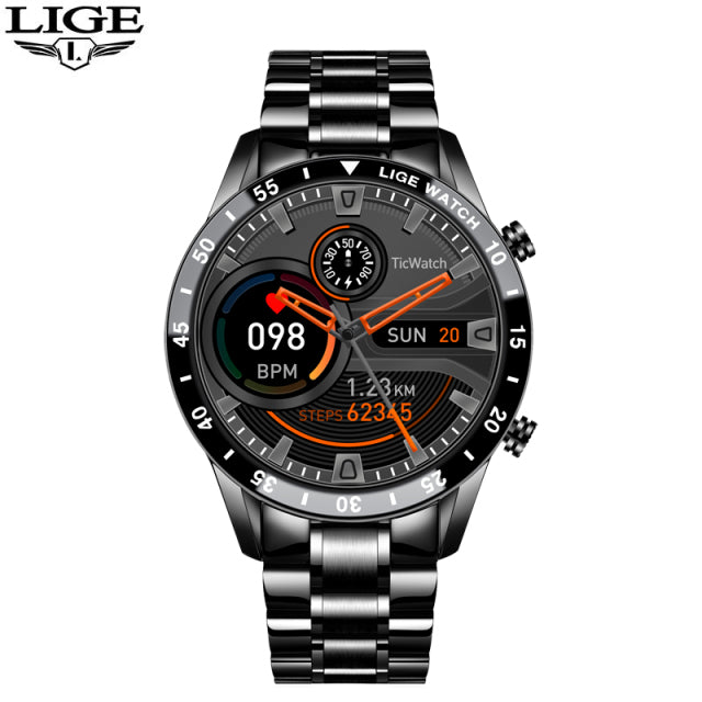LIGE Luxury Full Circle Touch Screen Smart Watch