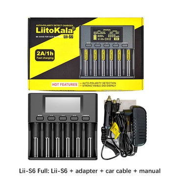 LiitoKala Lii-S8 Battery Charger Li-Ion 3.7V