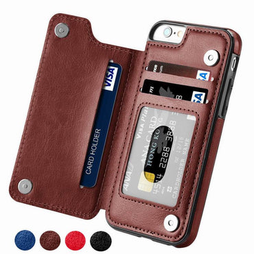 Slim Fit Premium Leather Wallet Case For iPhone