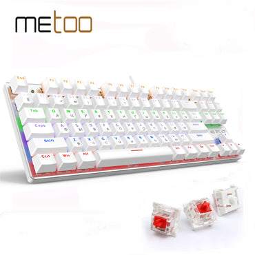 METOO 87/104keys Wired Gaming Mechanical Keyboard