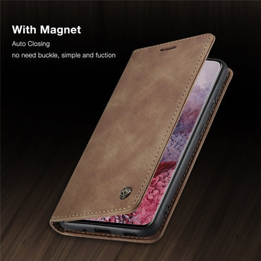 Matte Leather Flip Cover for Samsung