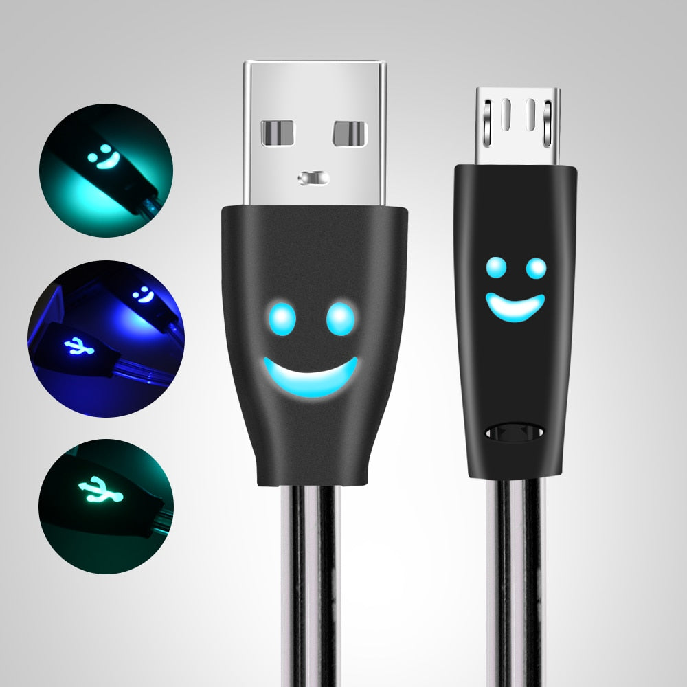 Smiling Face Glowing LED light Fast Charge
