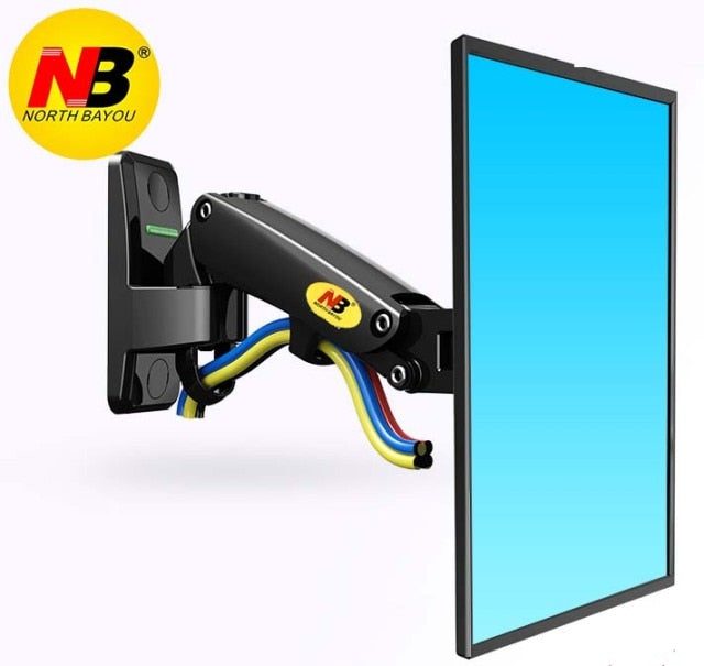 NB F120 17-27" aluminum GS Gas Spring 360 rotate Full Motion TV Wall Mount Bracket lcd monitor wall mount stand  screen holder