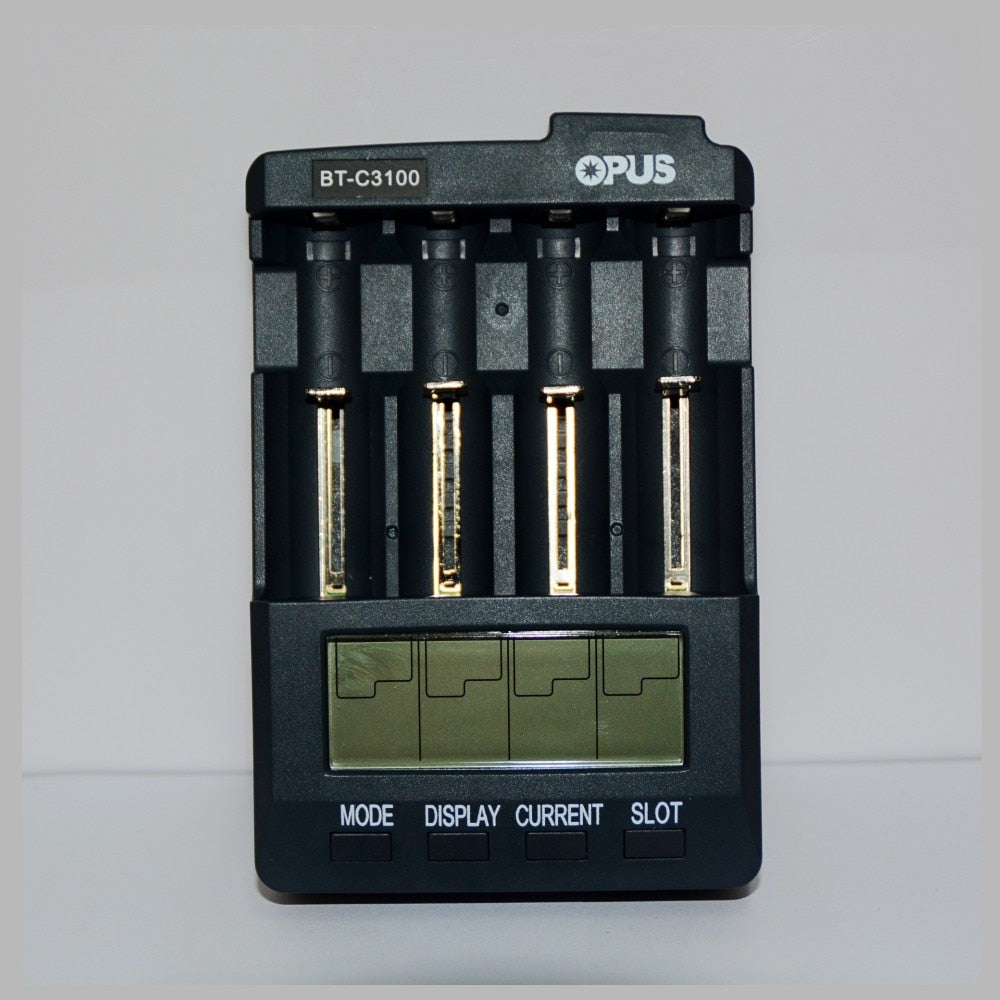 OPUS BT-C3100 Digital Intelligent 4 Slots LCD Battery Charger