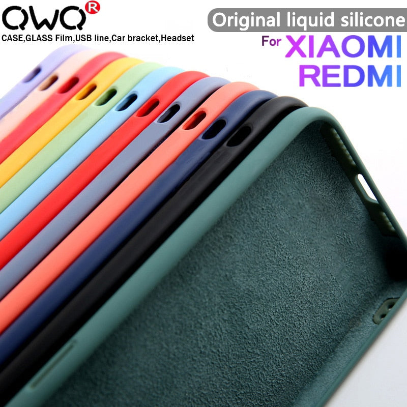 Original velvet Liquid Silicone Case For Xiaomi Redmi
