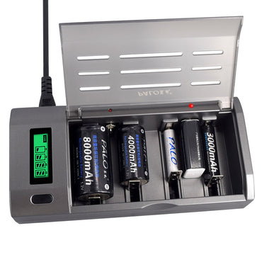 PALO Multi Usage 4 Slots LCD Display Battery Charger
