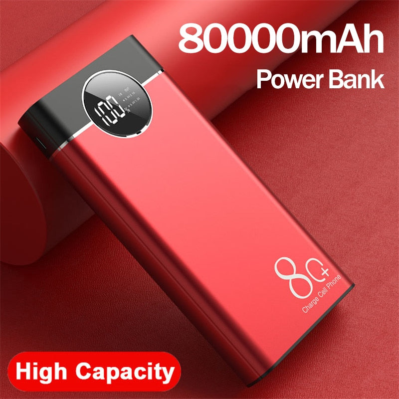 High Capacity Power Bank 80000mAh with Digital Display