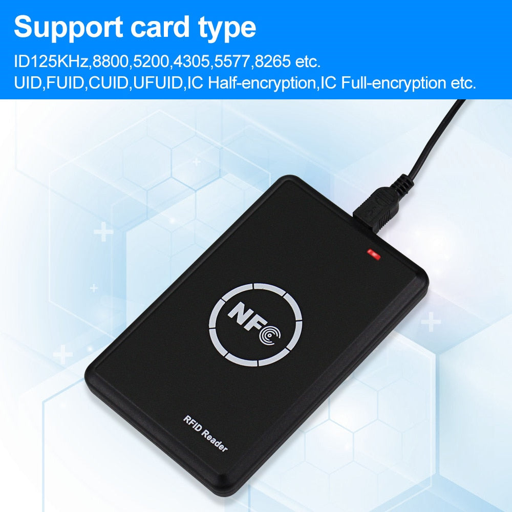 RFID Duplicator 125KHz NFC Smart Card Reader Writer 13.56MHz