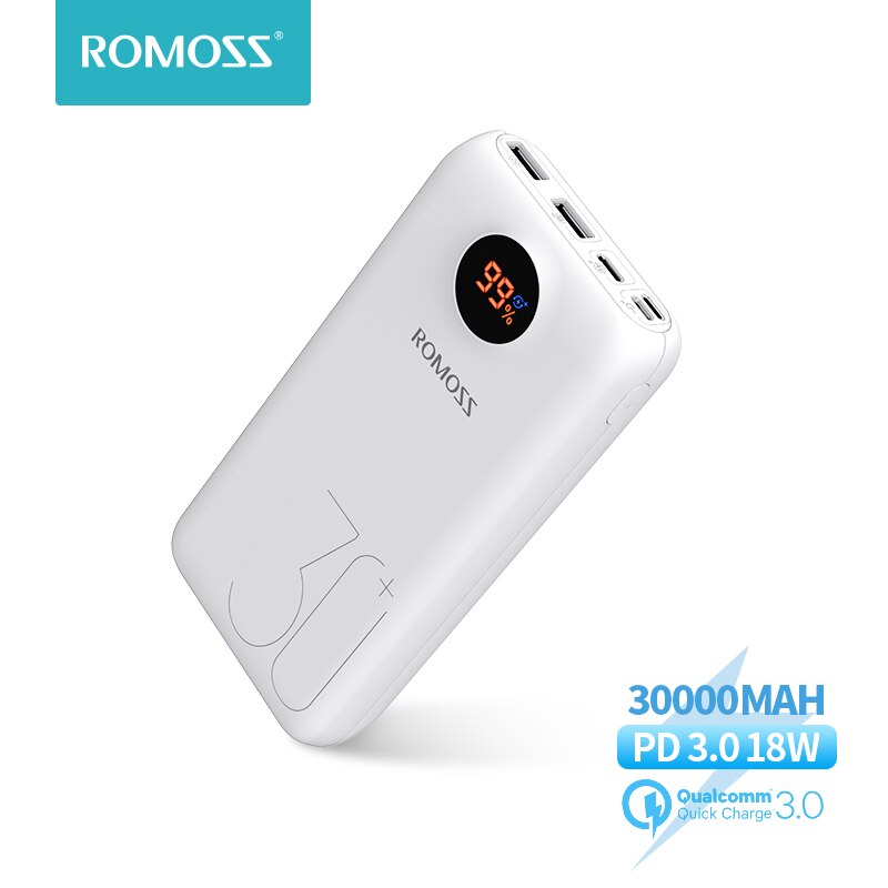 ROMOSS 30000mAh SW30 Pro Power Bank QC 3.0 with LED Display