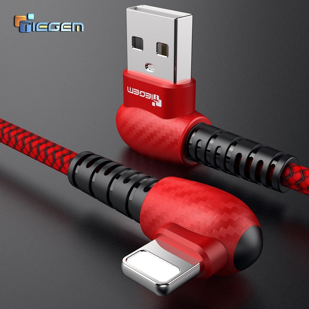 TIEGEM 90 degree USB Cable for iPhone