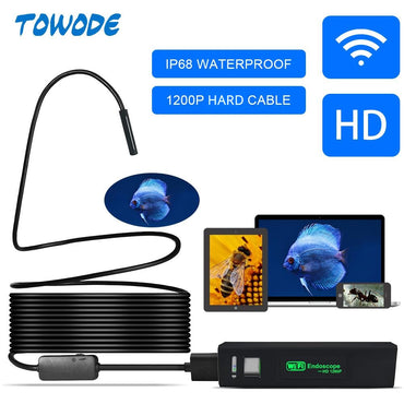 TOWODE WiFi Endoscope Camera HD 1200P