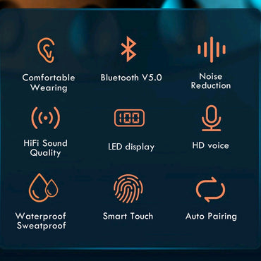 TWS Bluetooth 5.0 Earphones with 2200mAh Charging Box