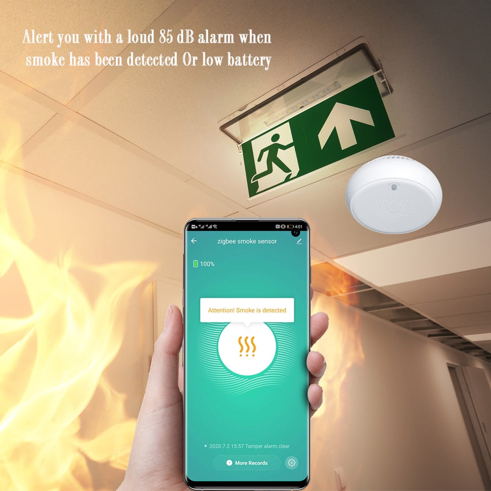 Tuya ZigBee 3.0 Smart Smoke Detector Alarm