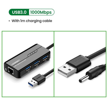UGREEN USB Ethernet USB3.0 to RJ45 1000Mbps Ethernet Adapter