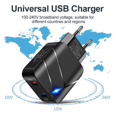 USB Dual Port Quick Charge 3.0  QC4.0