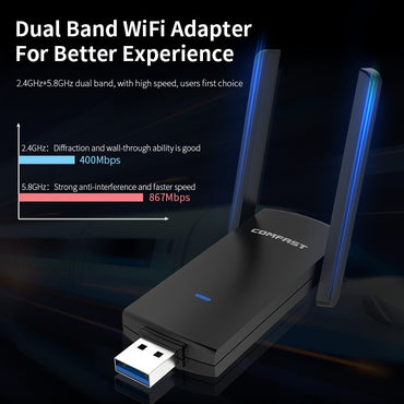 USB Wifi Adapter 1300Mbps RTL8812BU Dual Band  for PC