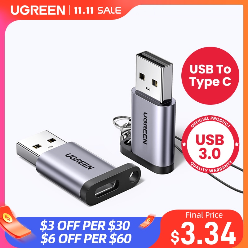Ugreen USB C Adapter USB 3.0 2.0 Male to USB 3.1 Type C